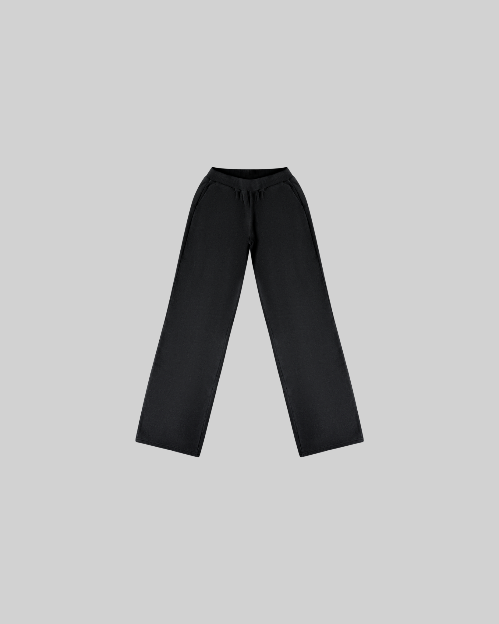 UNISEX ASYMMETRICAL ACID WASH JOGGERS - BLACK [FINAL SALE]