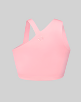 ASYMMETRICAL GYM BRA TOP (PINK) thumbnail 2