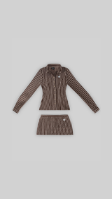 VERY MINI STRIPED SKORT (ESPRESSO) thumbnail 4
