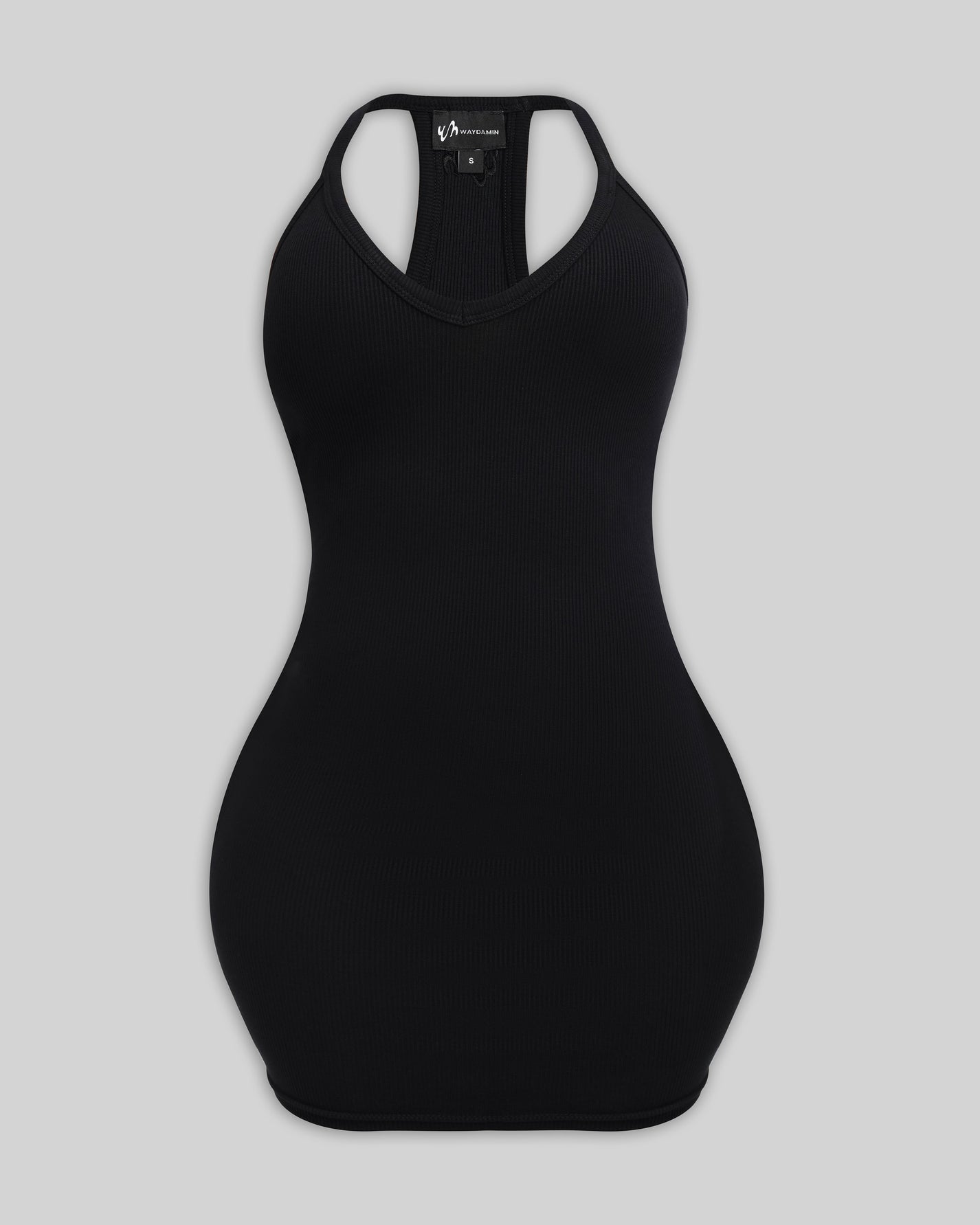 BASICS RIBBED TANK MINI DRESS (ONYX)