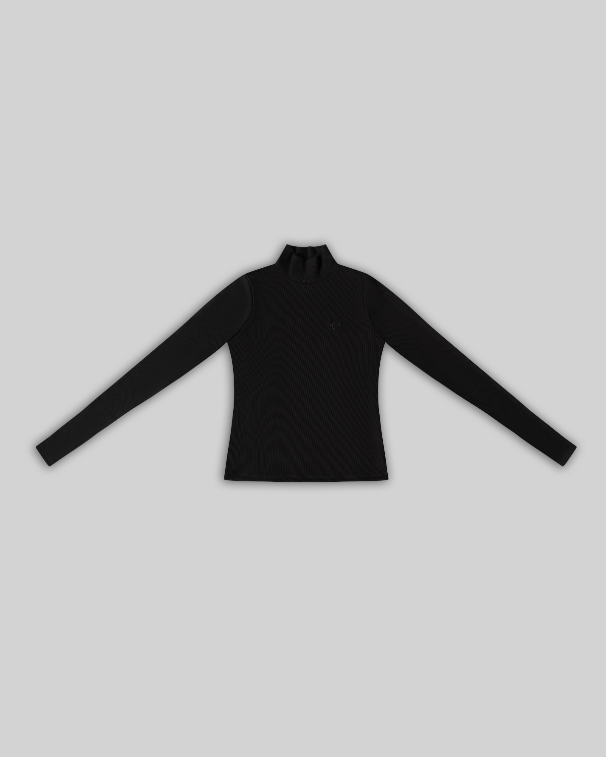 BASICS RIBBED TURTLE NECK (BLACK)