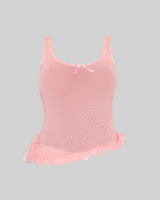 LOVE ME NOT SCALLOPED MESH TOP (BABY PINK) thumbnail 2