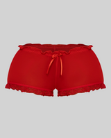 LOVE ME NOT SCALLOPED MESH SHORTS (CHERRY) thumbnail 2