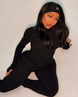 BASICS RIBBED TURTLE NECK - BLACK [FINAL SALE] thumbnail 3