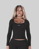 BASICS BOATNECK LONGSLEEVE (ONYX)
