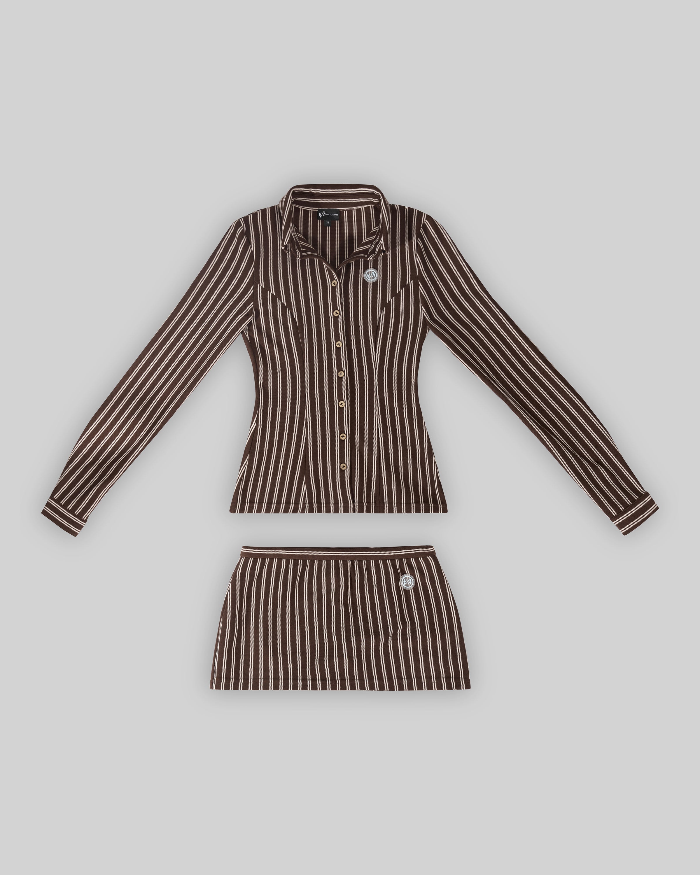 VERY MINI STRIPED SKORT (ESPRESSO)