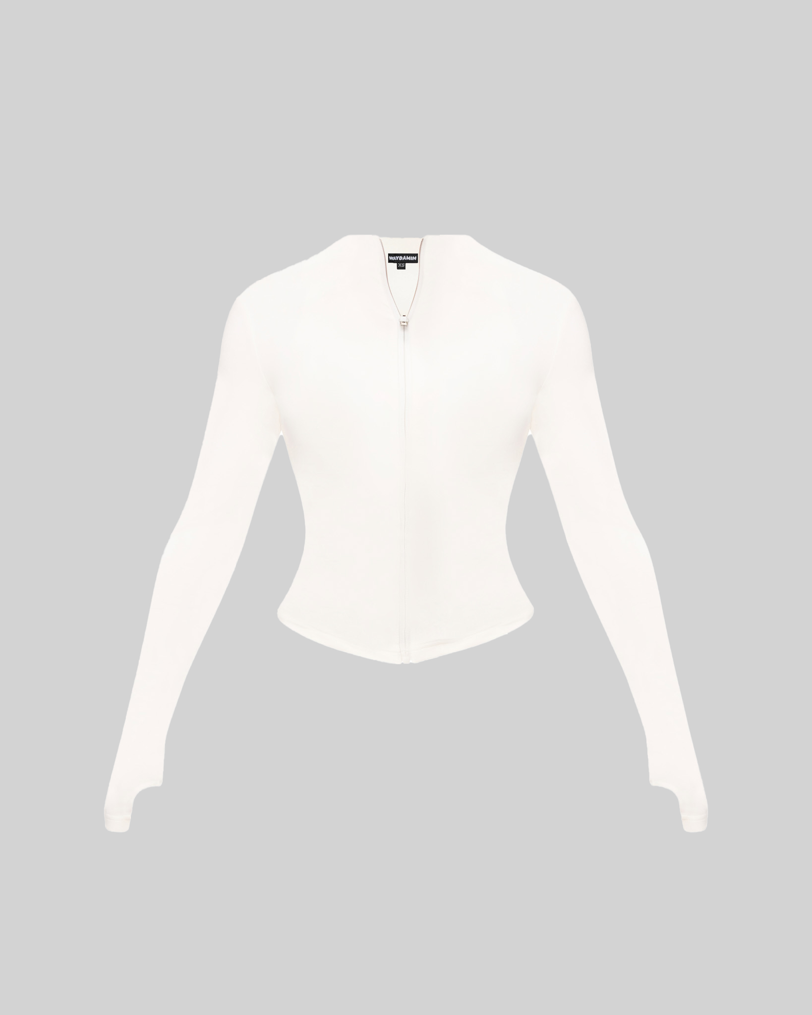 SEAMLESS ZIP UP JACKET (WHITE)